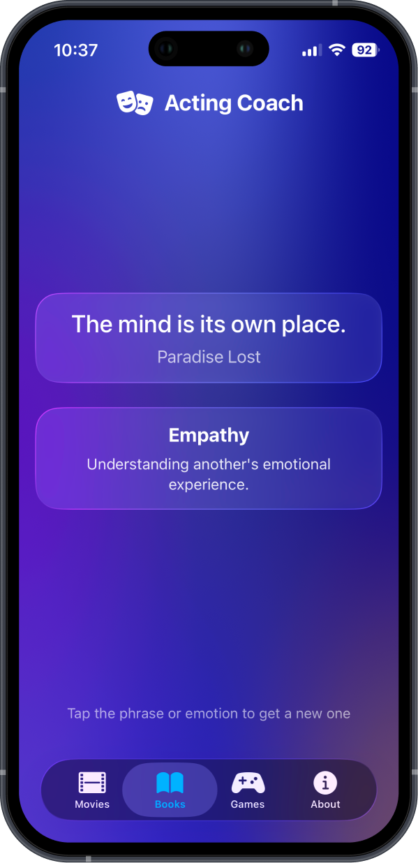 Acting Coach practice flow