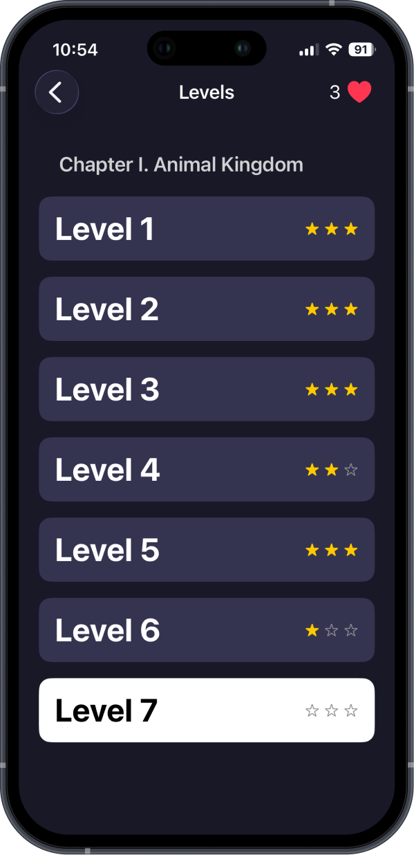 WordJam Leaderboard Screen