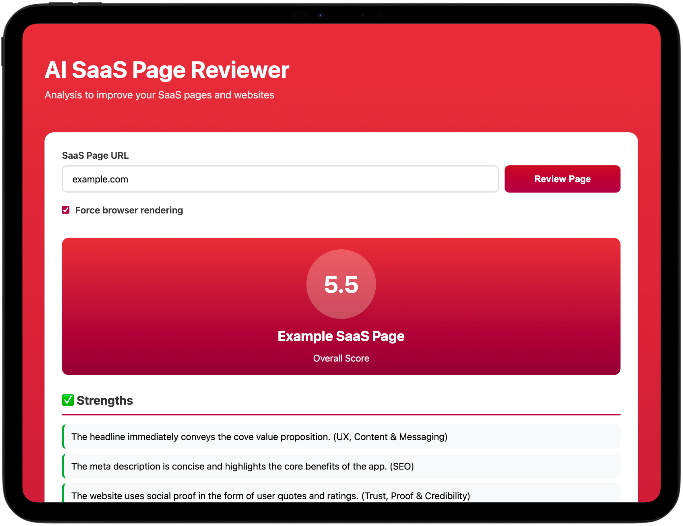 AI SaaS Website Review